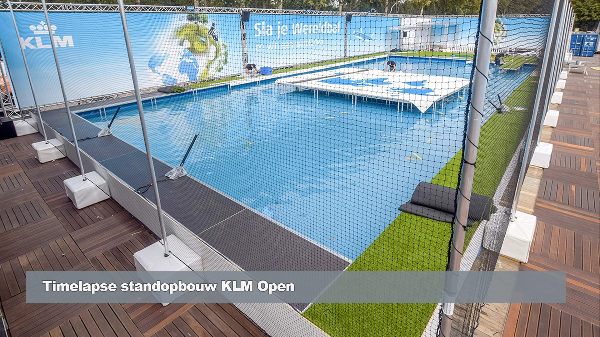 Timelapse standopbouw KLM Open